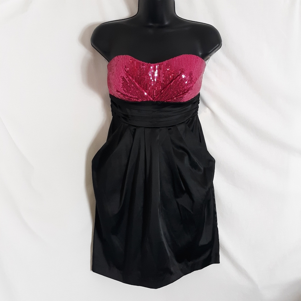 Ruby Rox Junior's Size 5 Satin Strapless Dress - image 1